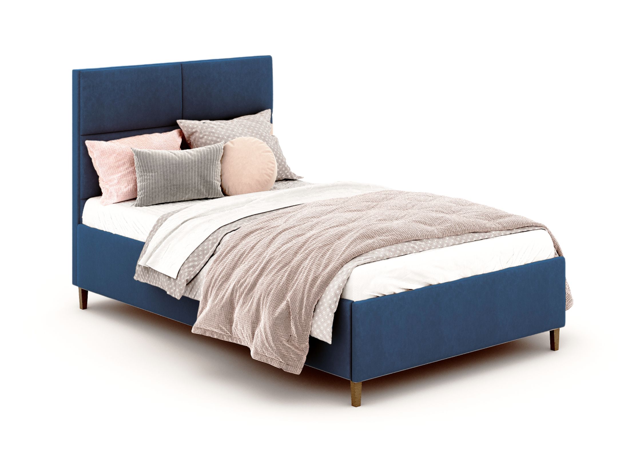 Granatowe łóżko dziecięce 90x200cm